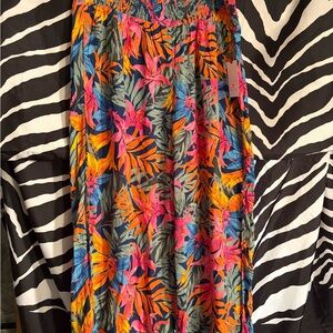 Tropical Floral Maxi Skirt